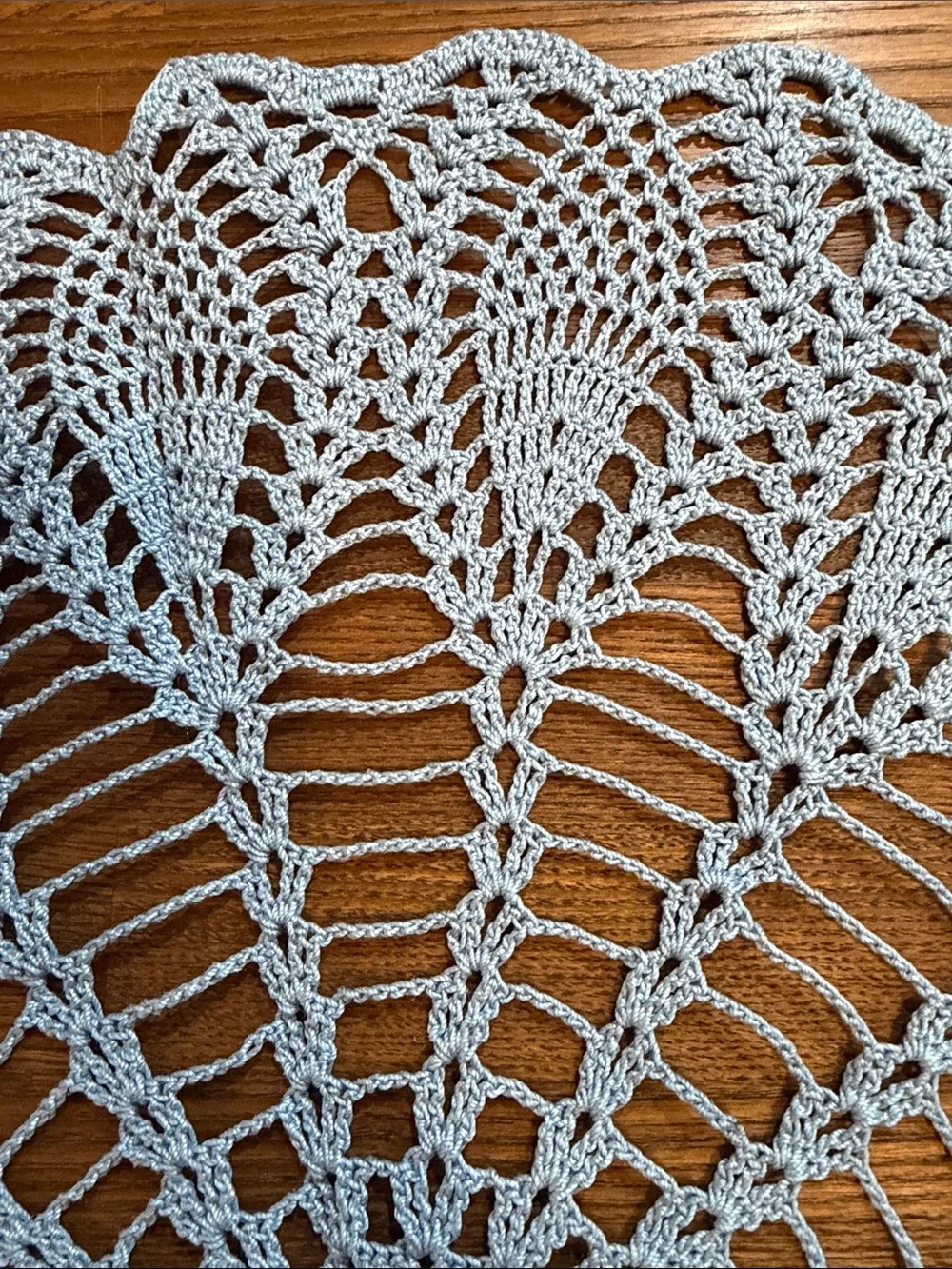 Handmade Light Blue Crochet Doily - Decorative Table Centerpiece